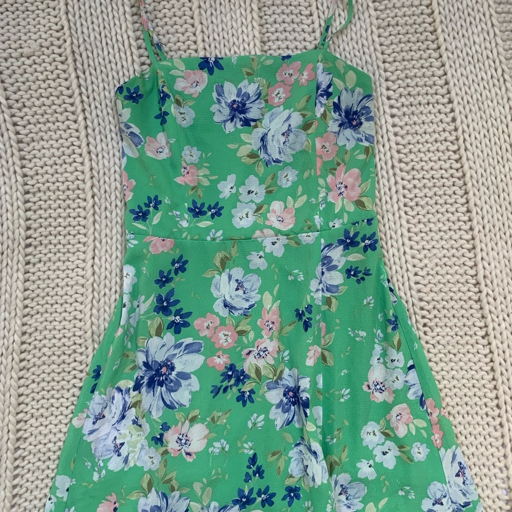 BCBG Midi Dress - Green Floral - Size 2 - NWT!